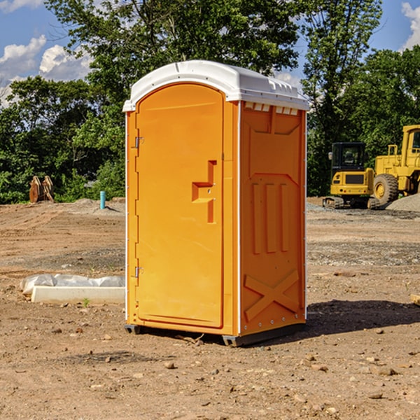 how often are the portable restrooms cleaned and serviced during a rental period in Prichard